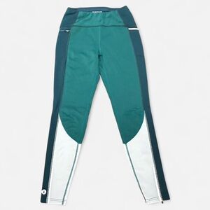 Smartwool Active leggings in fierce teal colorblock! 🌿✨
